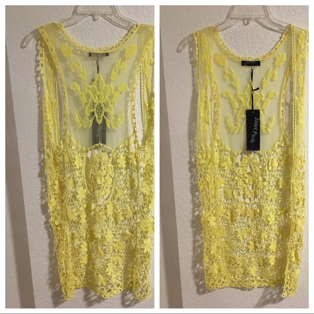 Yellow Lace Cardigan